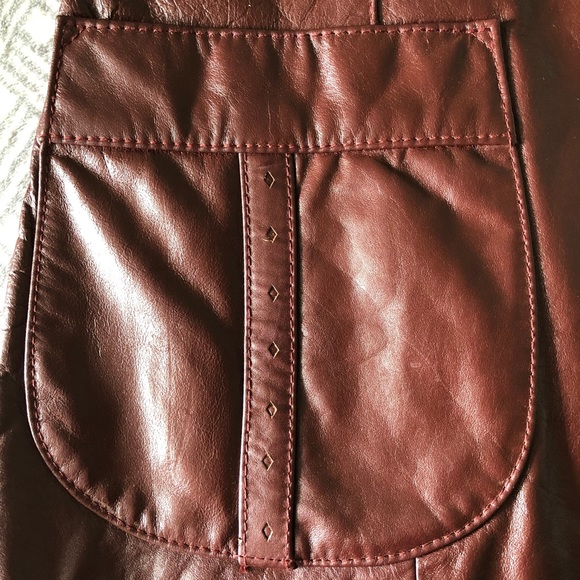 Etienne Aigner vintage oxblood leather blazer - Picture 8 of 12